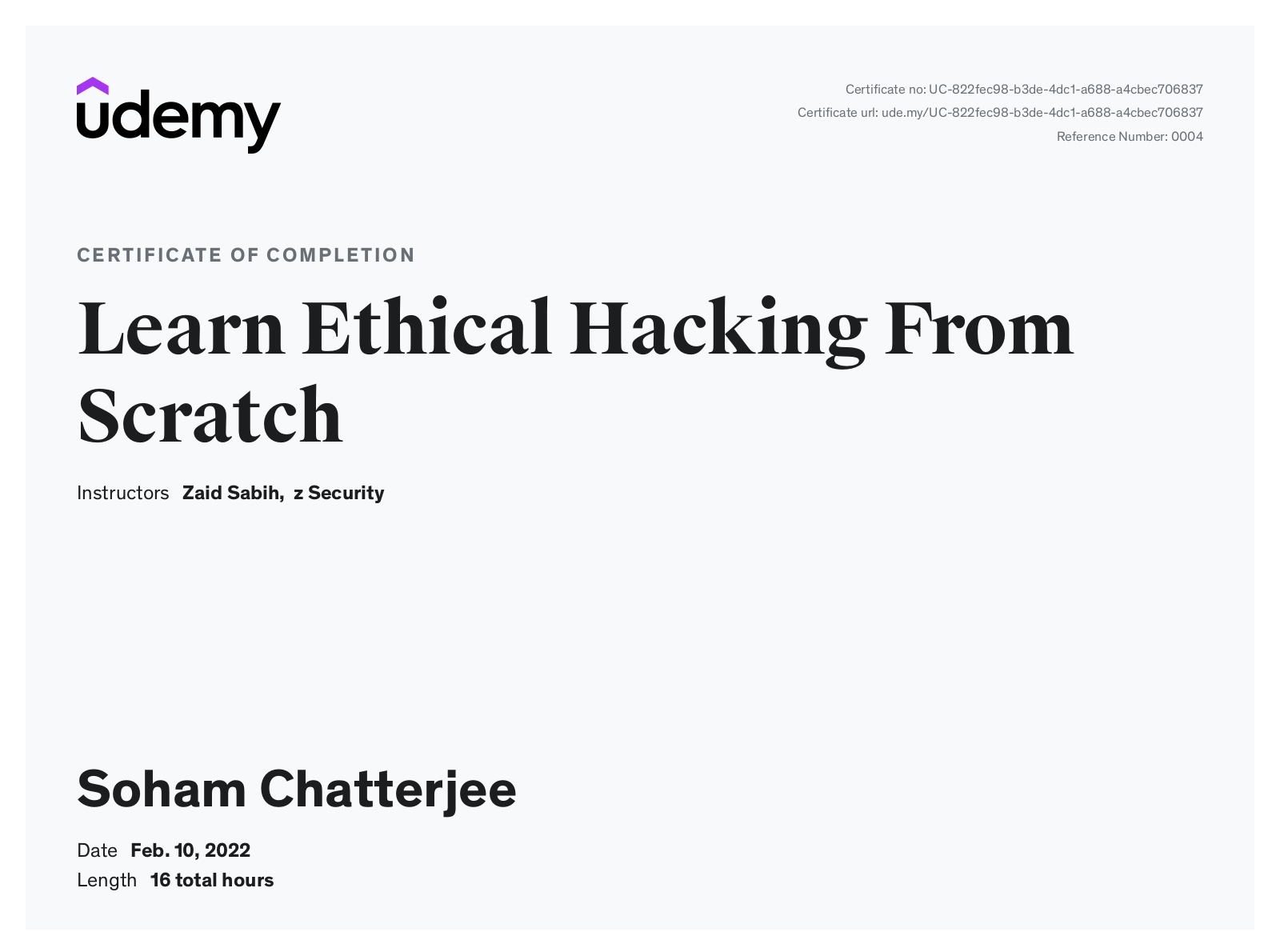 Udemy Ethical Hacking